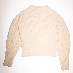 THEORY White/Cream Cable Knit Sweater, purchased in Japan